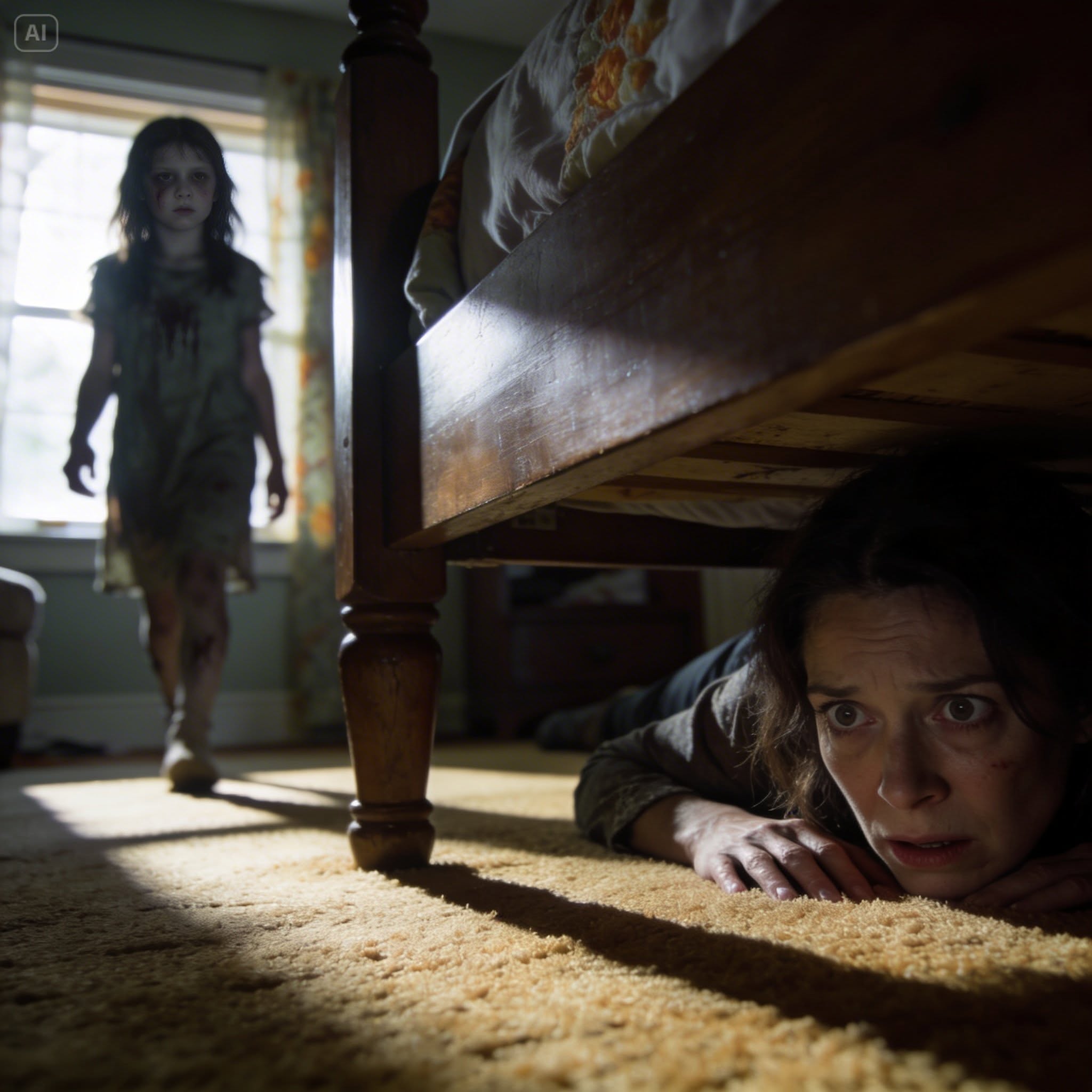 Neighbors said they saw my daughter at home during school hours, but I knew that was impossible… until I hid under the bed and overheard a conversation that sent chills down my spine.