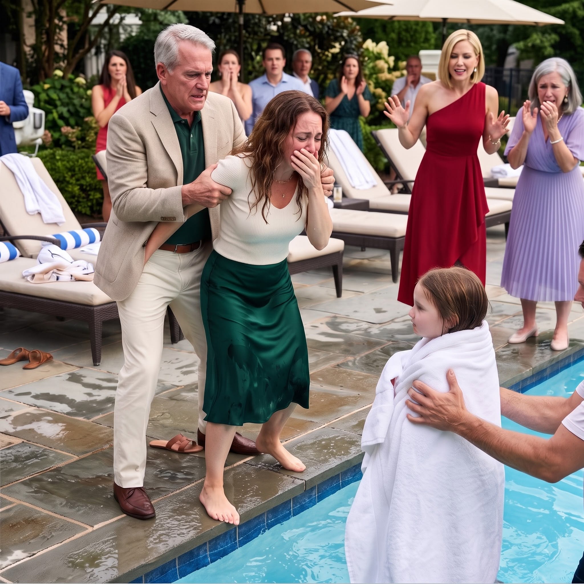 My Cruel Sister Pushed My Four-Year-Old Daughter Into the Deep Pool Fully Dressed. When I Frantically Tried to Save Her, My Own Father Choked Me, Snarling That She Did Not Deserve Life if She Could Not Survive. They Never Anticipated My Ruthless Revenge.