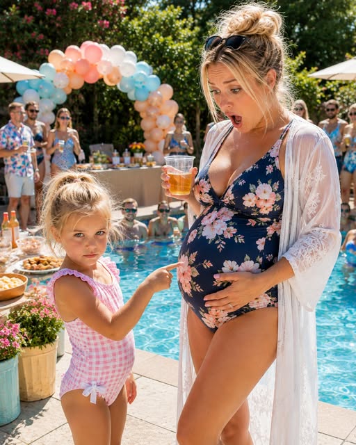 During my little girl’s 4th birthday pool party, she abruptly pointed at my stepmother’s ribs and scr:eamed, “Mommy, Daddy is right inside there!” I chuckled initially, until I witnessed the h0rrifying reality concealed under Margaret's bathing suit. “What in the world is that?!” I gasped in pure sh0ck. My spouse let the barbecue tongs slip from his grasp, all the color draining from his face. His terr!fying response didn’t merely destr0y everything I held true—it unlocked the gates to a n!ghtmare I could never escape from...