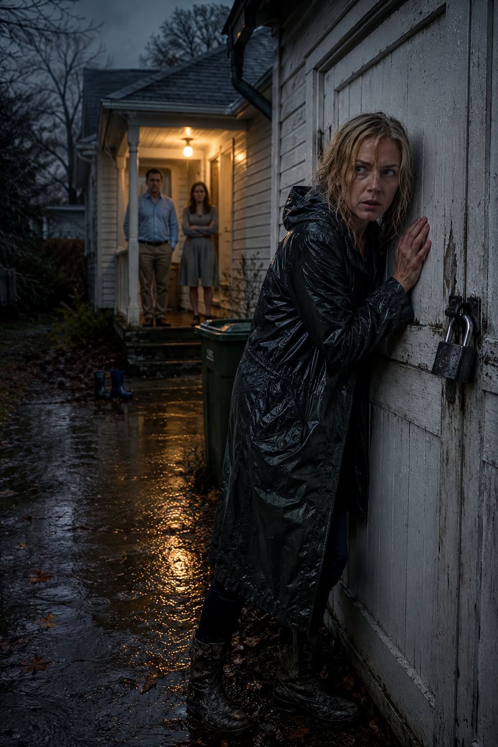 When My Son-in-Law Claimed My Daughter Was at a 'Healing Retreat,' I Found the Locked Garage Door in the Rain — That Night, I Caught Him Admitting It Was a Trap for Her Fortune