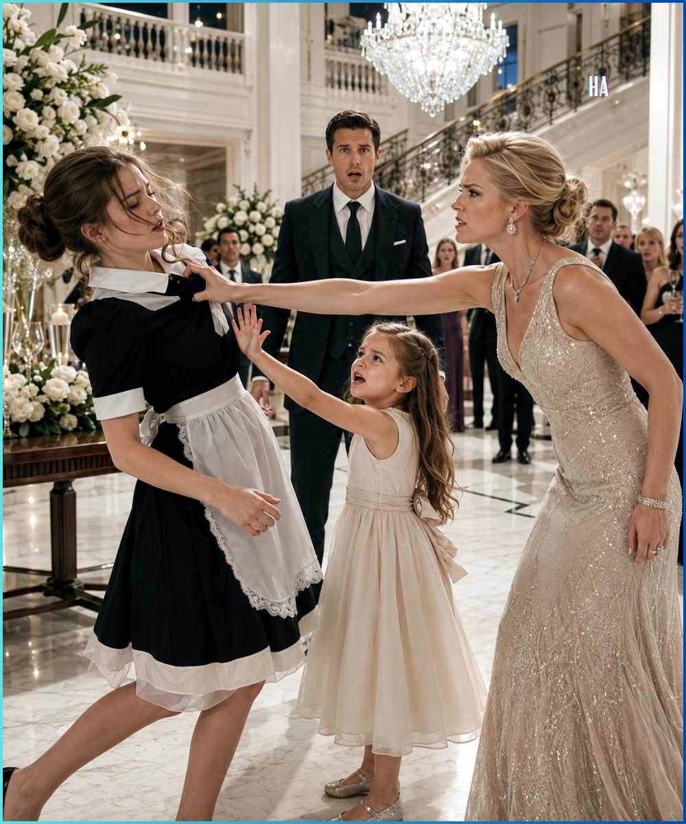The Billionaire’s Fiancée Put Her Hands on the Maid One Last Time, but Her Little Girl’s Six Words Ended the Engagement Before Midnight