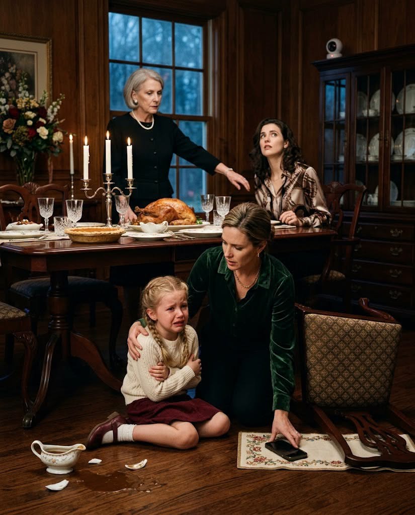 My mother shoved my six-year-old daughter from her Thanksgiving chair, called her a parasite, and watched her go still on the hardwood.