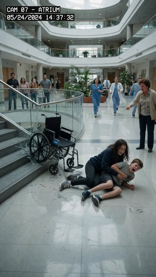 The hospital camera showed sixteen-year-old Maya Bennett grabbing her ten-year-old cousin by the shirt and dragging him out of his wheelchair.