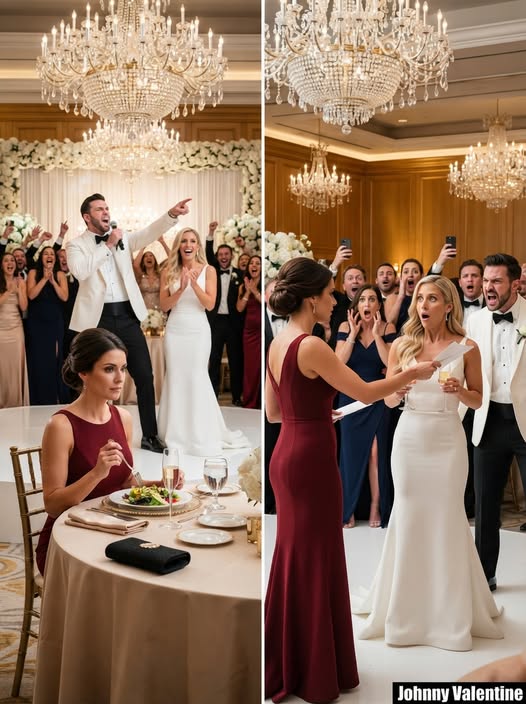 "My ex-husband proudly introduced his new bride—a famous plastic surgeon—at their extravagant ballroom wedding, loudly joking that I couldn't even afford her consultation fee. The elite crowd chuckled as I quietly ate my salad. When the bride raised her glass to toast her ""self-made"" medical empire, I stood up and handed her a bank notice. ""I’m the anonymous angel investor who funded your clinic,"" I whispered, watching her face turn chalk white. ""And I just recalled the twenty-million-dollar loan. Good luck paying for this wedding.""