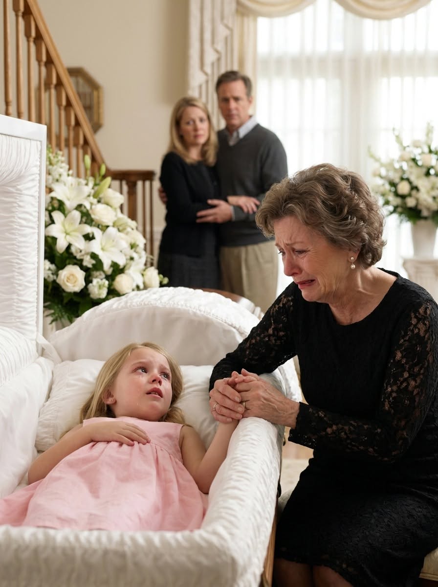 The grandmother opened her six-year-old granddaughter's coffin and heard her whisper, “Don't let Dad take me back.” Without screaming, she grabbed her phone and called the police. But when they found two padlocks and a key hidden beneath the lining, they realized the funeral was concealing something far worse.