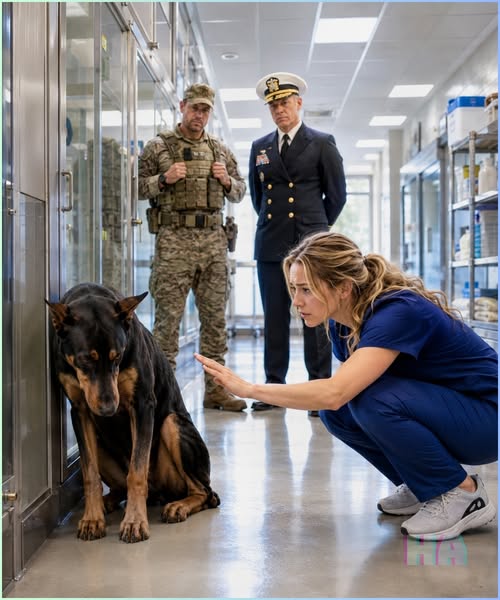 No one had touched the Doberman in eleven days.