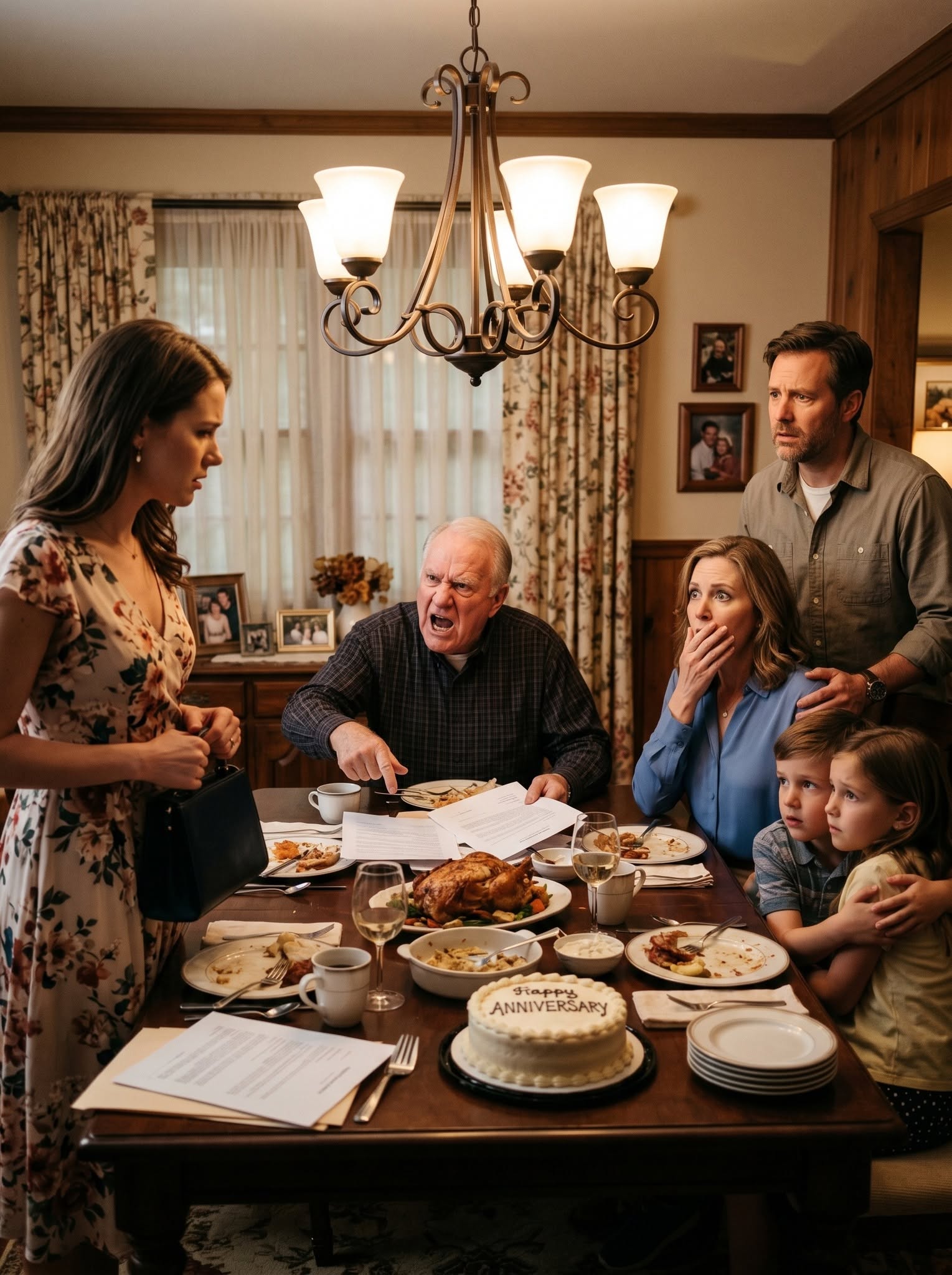 At the family dinner, my father said, “I’m proud of all my children… except for the failure sitting at the table.” Everyone laughed. I stood up, left an envelope in front of him, and said, “This is for you, Dad. Happy Father’s Day.” Then I walked out. When he opened it, no one smiled again.