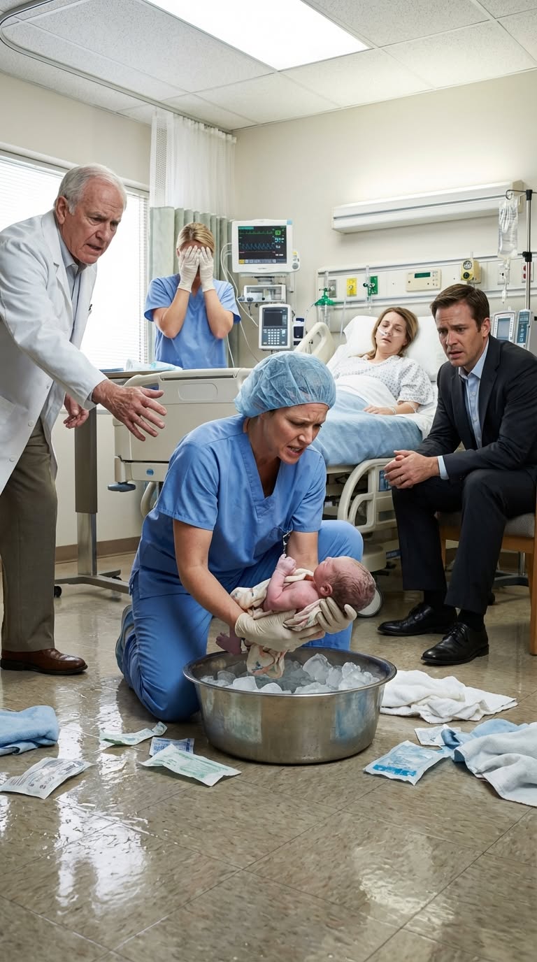 THE BABY OF HOUSTON’S MOST POWERFUL MAN HAD JUST BEEN DECLARED D.EA.D… WHEN A CLEANING WOMAN WALKED IN WITH A BUCKET OF ICE AND FORCED EVERYONE TO STEP BACK.