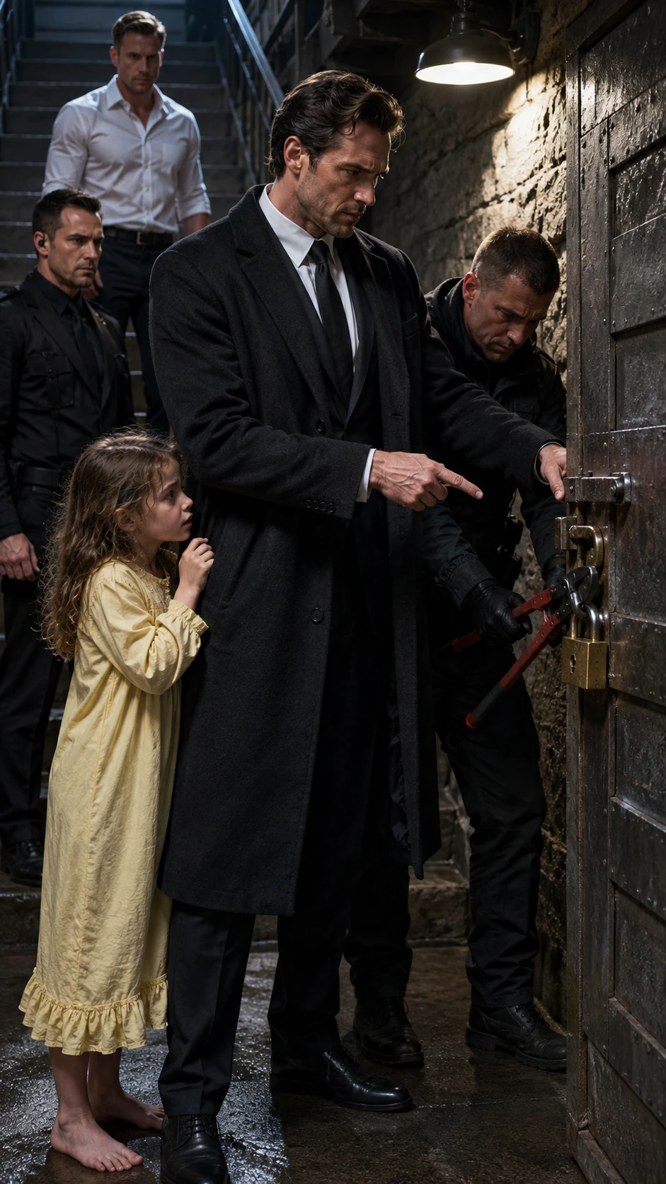 “The Mafia Boss’s Maid’s 4-Year-Old Daughter Whispered, ‘Mommy Has Been Missing for Three Days’—But When He Opened the Locked Cellar Beneath His Own Mansion, He Found Her Bound Inside… And the Man Standing Behind Him Was the Person He Trusted Most.”