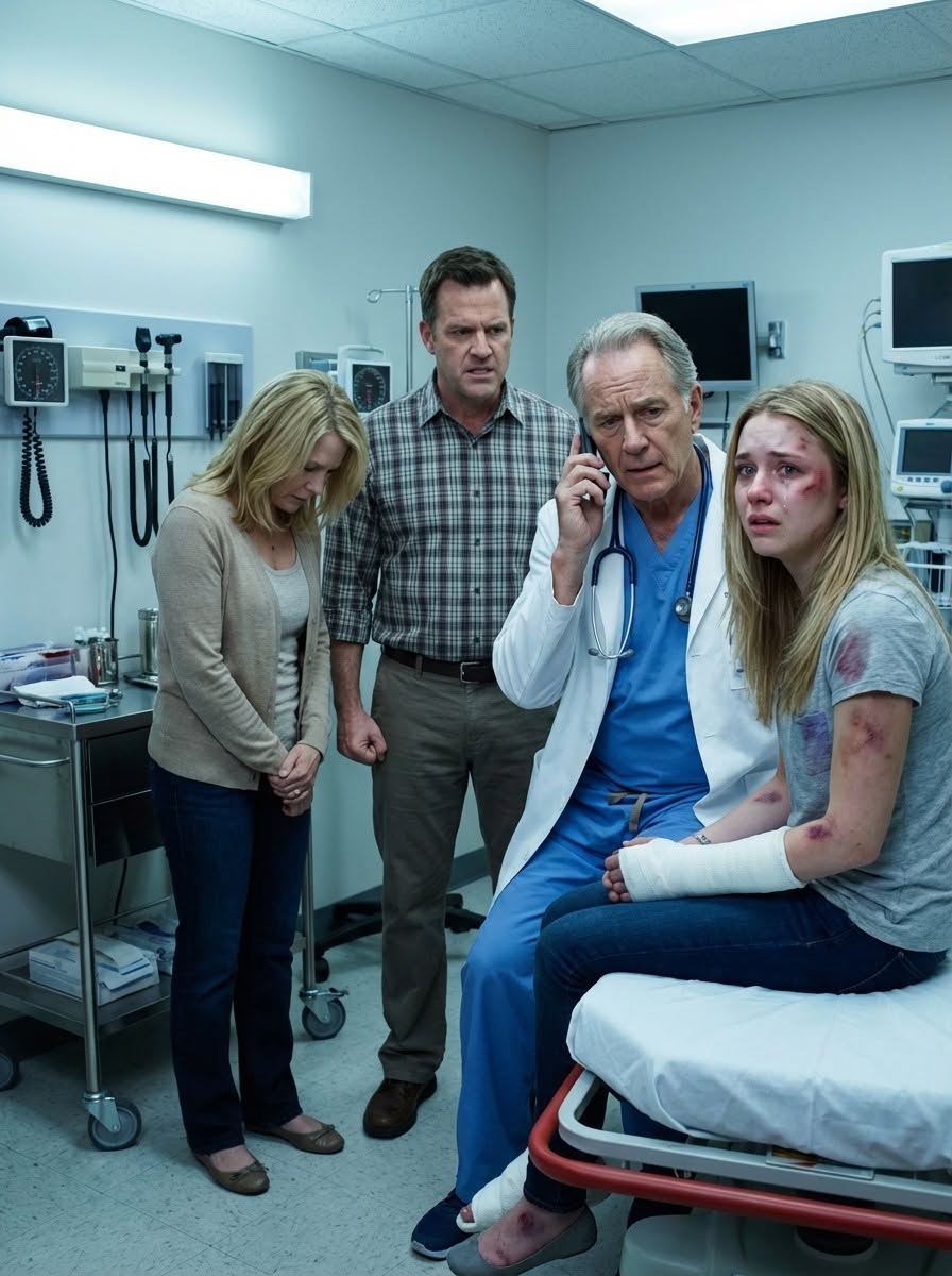 My stepfather h.i.t me every day for fun. One day he br0ke my arm, and when they took me to the hospital, my mother said, “She fell off her bike.” The moment the doctor saw me, he grabbed the phone and called 911.