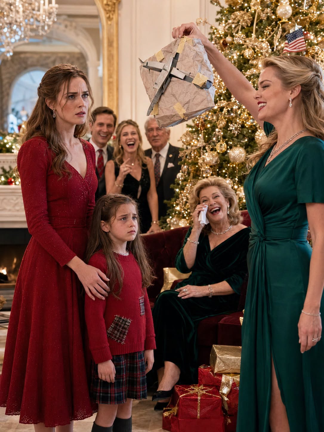 My Daughter and I Skipped Groceries to Buy One Christmas Gift—Then My Wealthy Sister Mocked It, and My Mother Laughed.... My daughter and I had skipped groceries for two weeks to afford one Christmas gift, and when my wealthy sister lifted that carefully wrapped package in front of the entire family, she smiled as though she had discovered something disgusting.