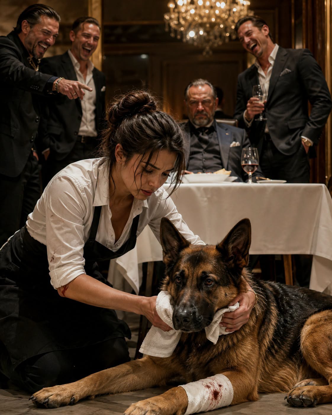 They Mocked a Waitress—Until She Saved the Mafia Boss’s Dog and Revealed the Truth