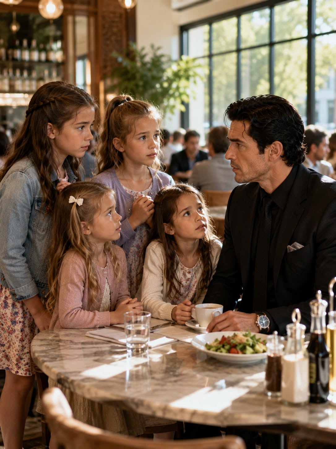 Four Terrified Little Girls Asked a Mafia Boss to Pretend He Was Their Dad—Then He Realized Why