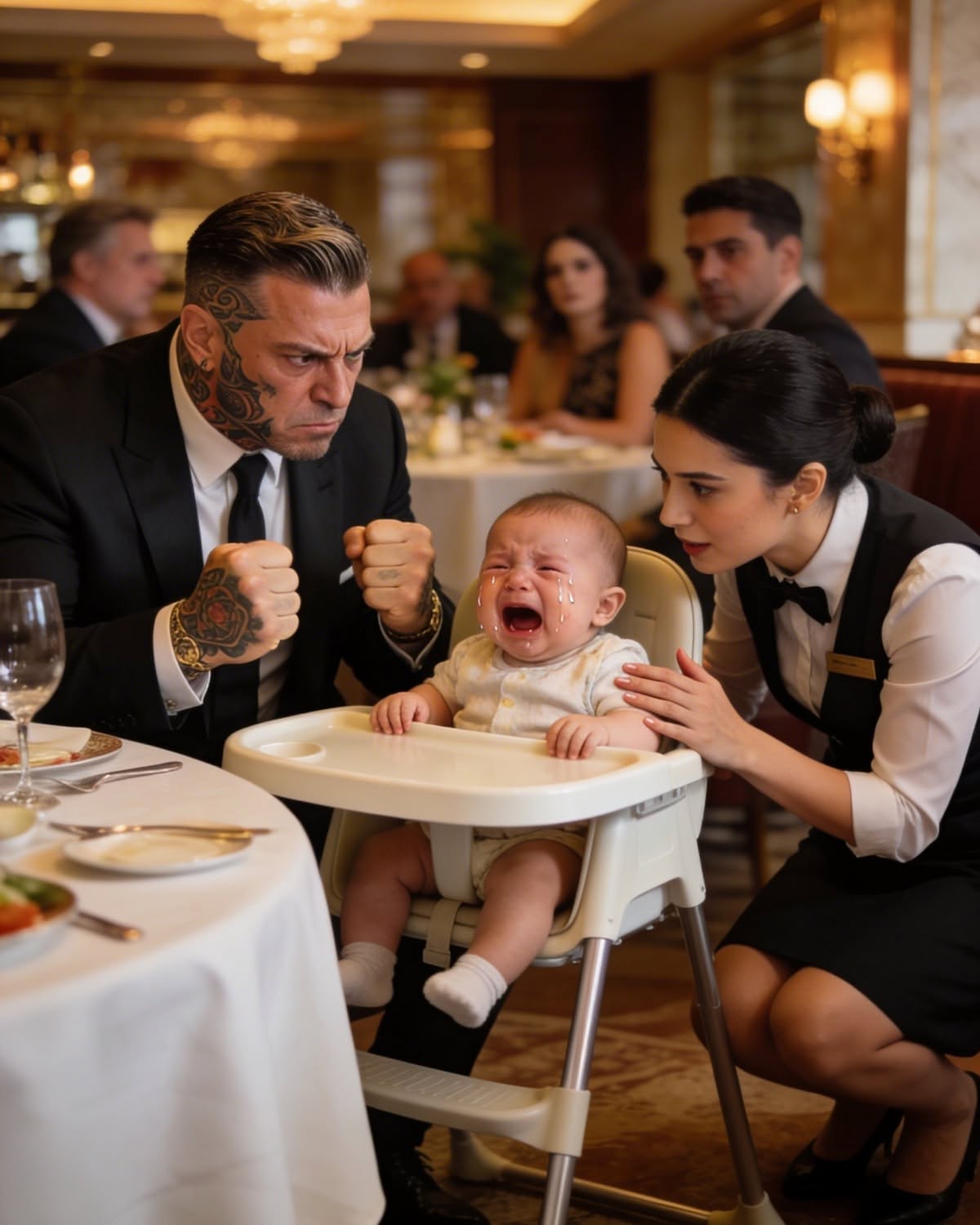 The Mafia Boss’s Son Wouldn’t Stop Crying in the Restaurant — Until the Waitress Said, “He Just Needs a Mom”