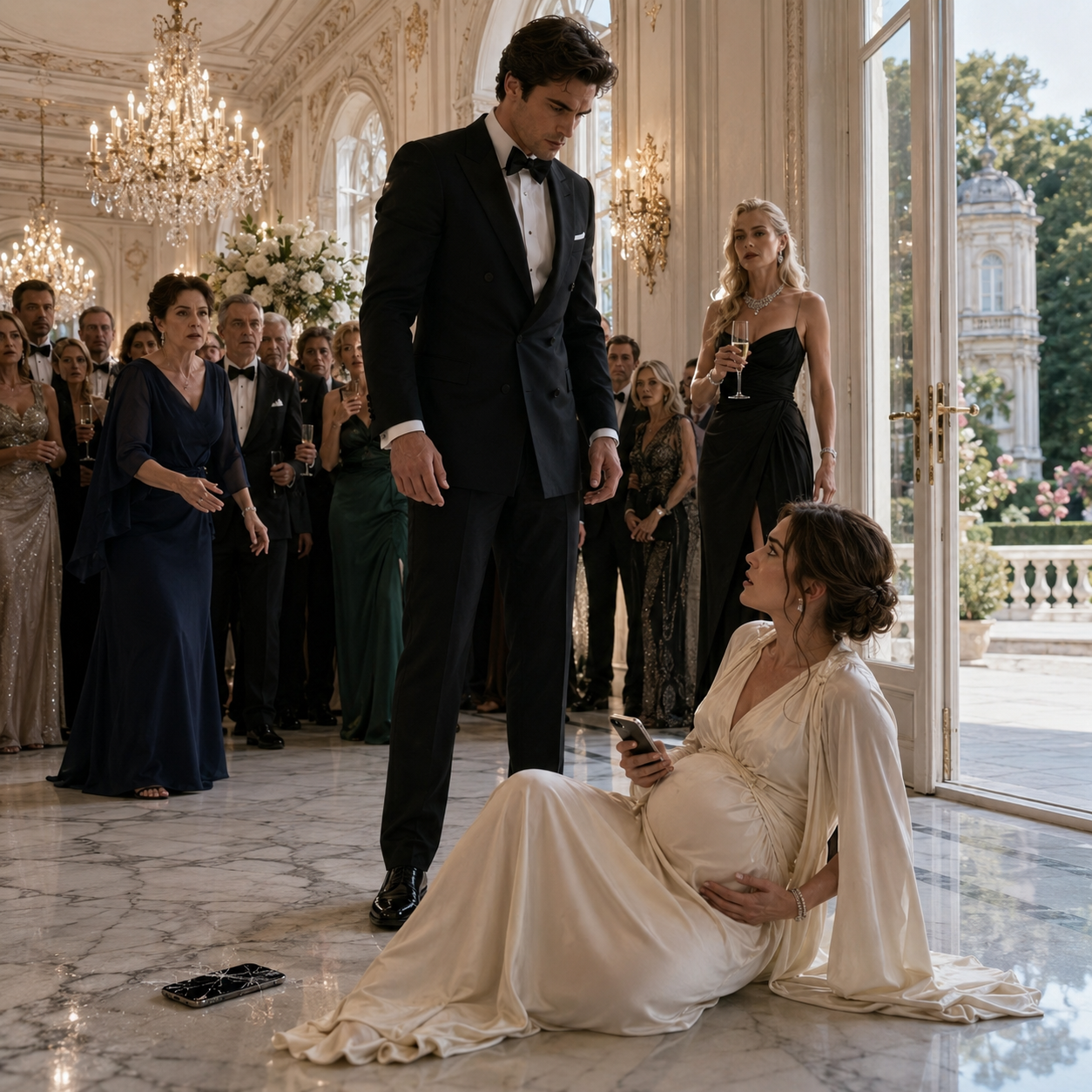 He Shoved His Pregnant Wife to the Marble Floor in Front of 200 Guests—But One Notification Exposed a Secret That Cost Him Everything