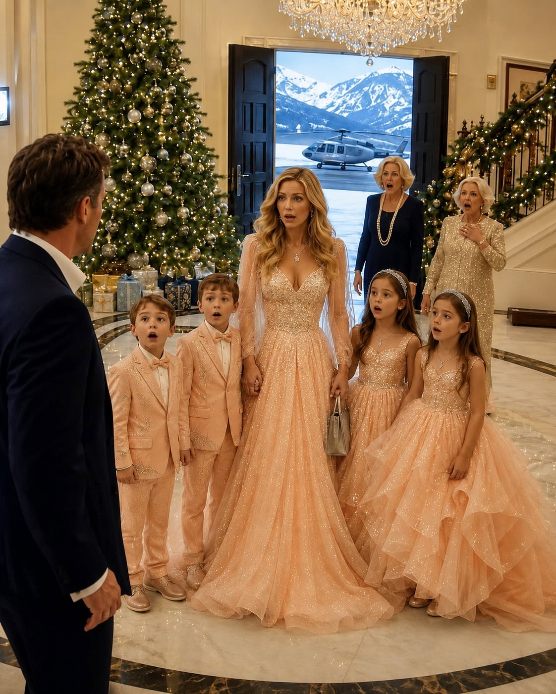 Eight years after my husband abandoned me because I was pregnant, he invited me to Christmas dinner hoping to embarrass the ""childless"" ex-wife he thought had failed at life. He expected me to arrive alone, broken, and forgotten. Instead, I landed in a helicopter with the four children he never knew existed, and the look on his face was worth every painful year I survived without him.