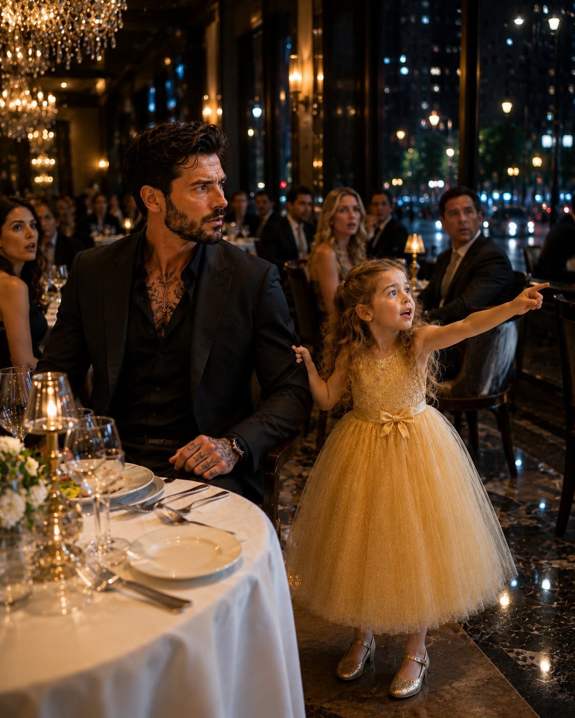 I watched a terrified little girl covered in blood run straight past armed bodyguards and grab the sleeve of the most feared mafia boss in Chicago. Everyone expected him to throw her out—or worse—but when she cried, "They're beating my mama," the coldest man in the city did something that left every person in that restaurant frozen in disbelief.