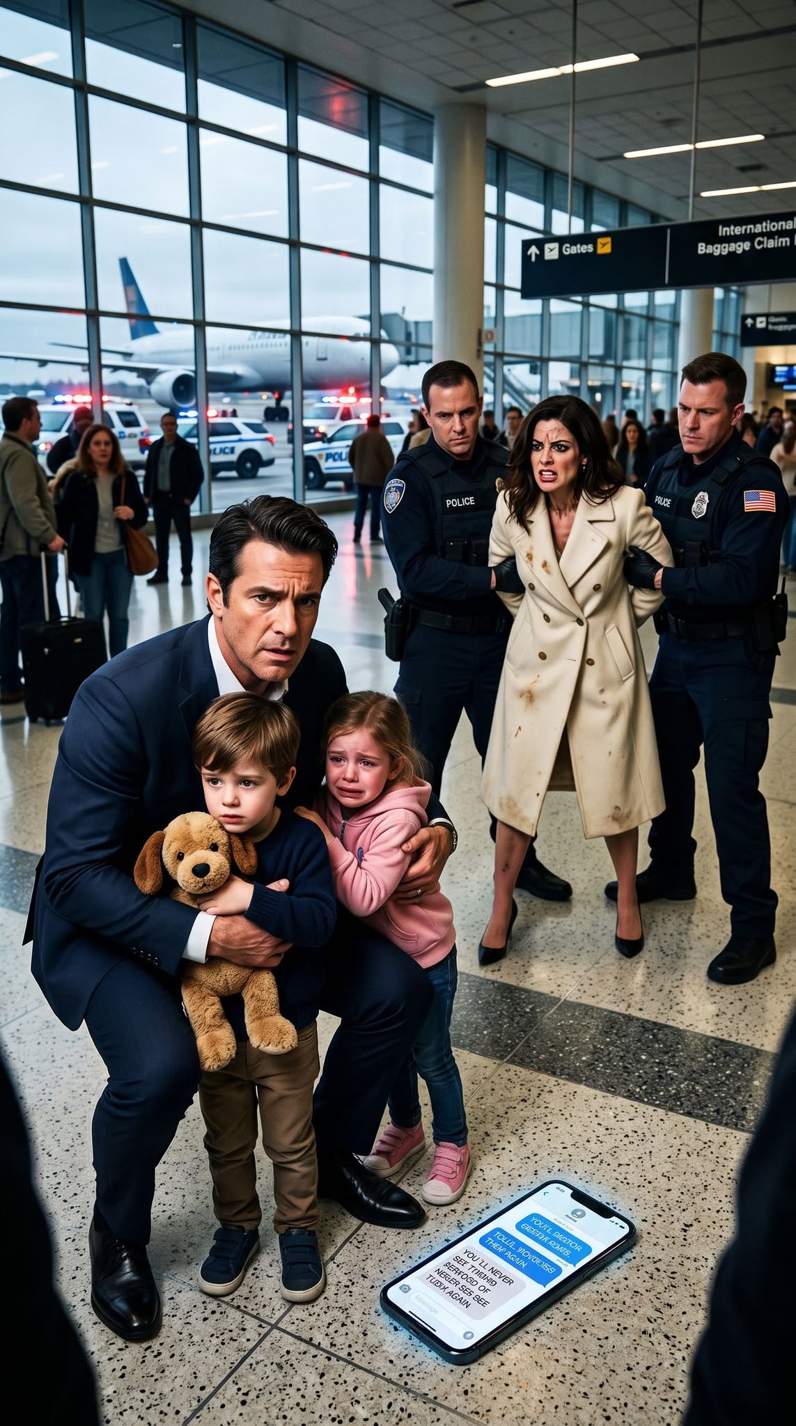 "At Gate B12 in Seattle, a 5-year-old girl whispered, ""Daddy went to heaven, and stepmom said we were too hard to keep."" The woman boarded her flight, convinced her dark crimes were buried. She didn't realize her dropped phone landed in my hands. Staring at the bone-chilling confession on the glowing screen, I ordered the runway locked down. The ruthless hunt had just begun...