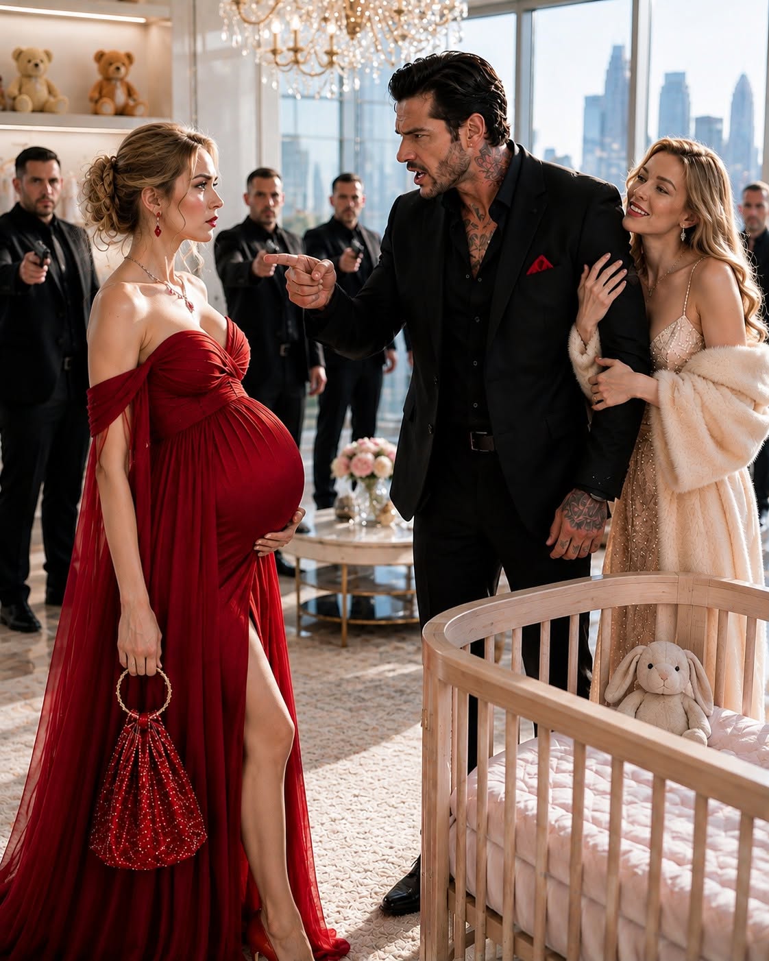 I thought escaping my ex-husband would keep my unborn child safe. Instead, one glance at my eight-month pregnant belly exposed the secret I'd risked everything to protect, and the woman standing beside the most feared mafia boss in New York unknowingly set off a storm that made every armed guard in the room reach for their weapons.