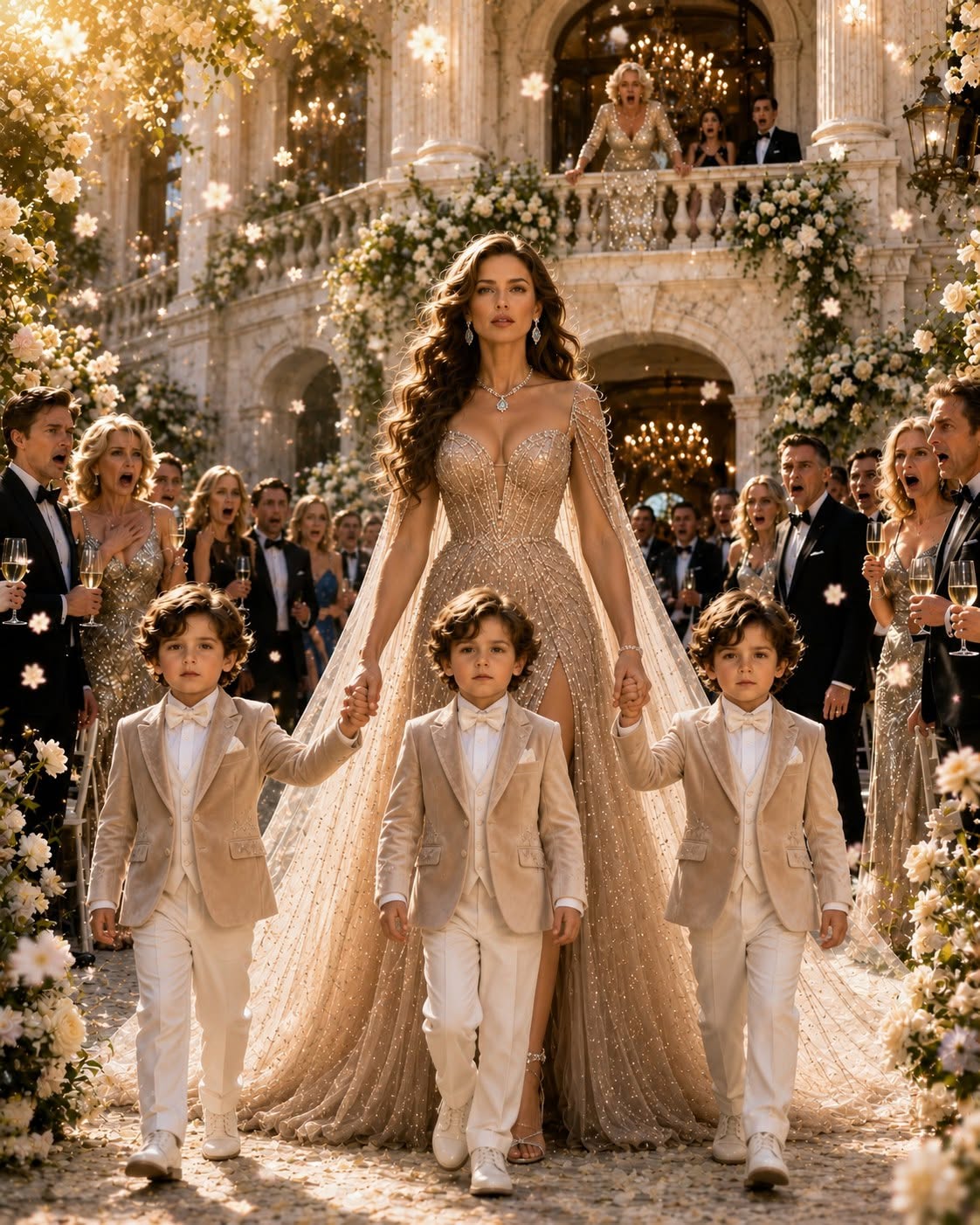 I Brought My Four-Year-Old Triplet Sons to My Millionaire Ex-Husband's Wedding... and the Look on His Family's Faces Changed Everything.