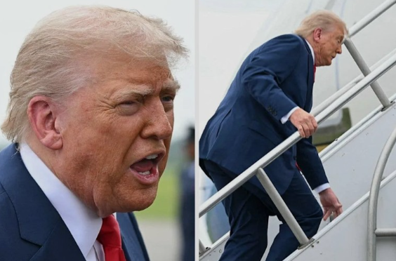 om Trump Air Force One Fall Claims Unverified