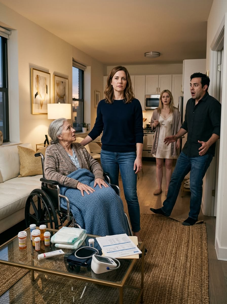 MY HUSBAND MOVED IN WITH HIS MISTRESS… SO I CALMLY BROUGHT HIS BEDRIDDEN MOTHER TO THEIR APARTMENT, AND WHAT I SAID BEFORE WALKING AWAY LEFT THEM BOTH PALE