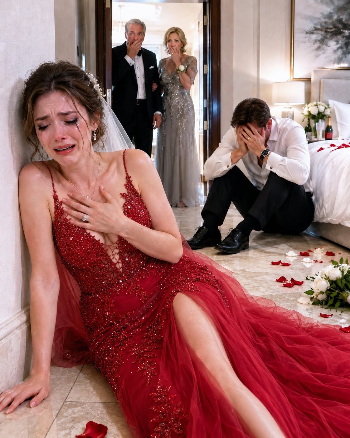 The Bride Screamed on Her Wedding Night, and Her Mother-in-Law Burst Into the Room. She Found Her Shaking on the Floor While Her Son Whispered, “She Had to Pay.”