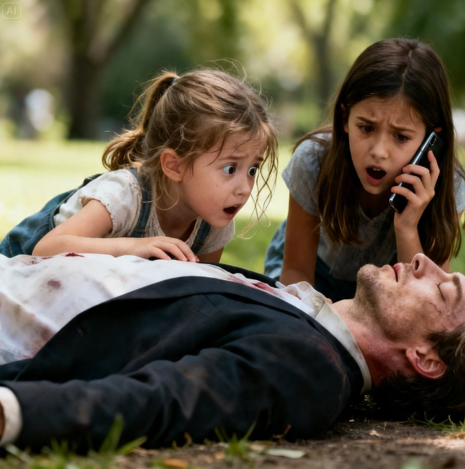 TWO LITTLE GIRLS FOUND A COLLAPSED STRANGER IN THE PARK AND SAVED HIS LIFE—BU