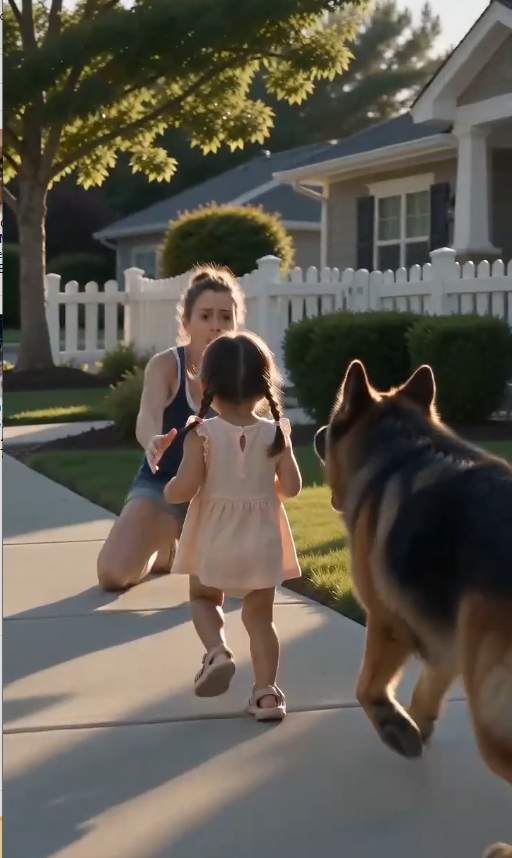 My Dog Ran Toward My Two-Year-Old Daughter, Barking and Showing His Teeth… I Thought He Had Turned on Her, Until I Noticed One Tiny Detail Behind Her 💔💔