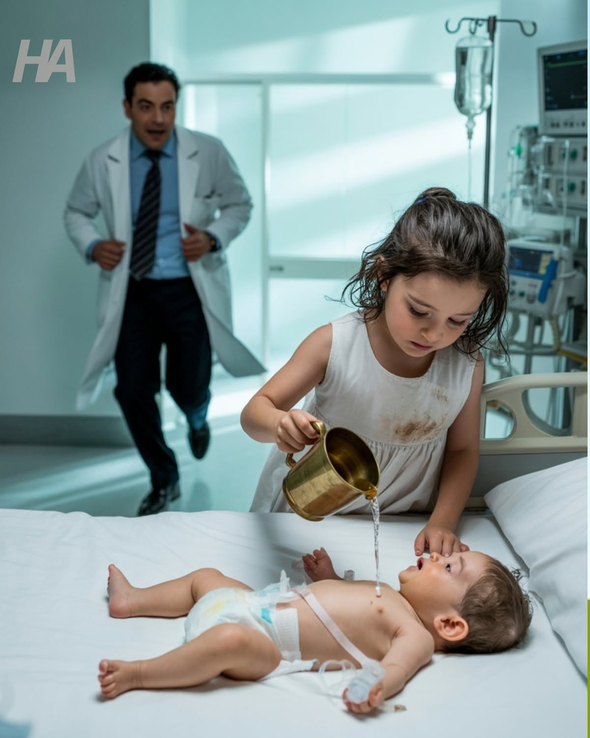 The Billionaire’s Son Was Given 5 Days to Live… Then a Poor Little Girl Splashed “Holy Water” on Him and What Happened Next Shocked the Entire Hospital 🇺🇸🏥💧😳