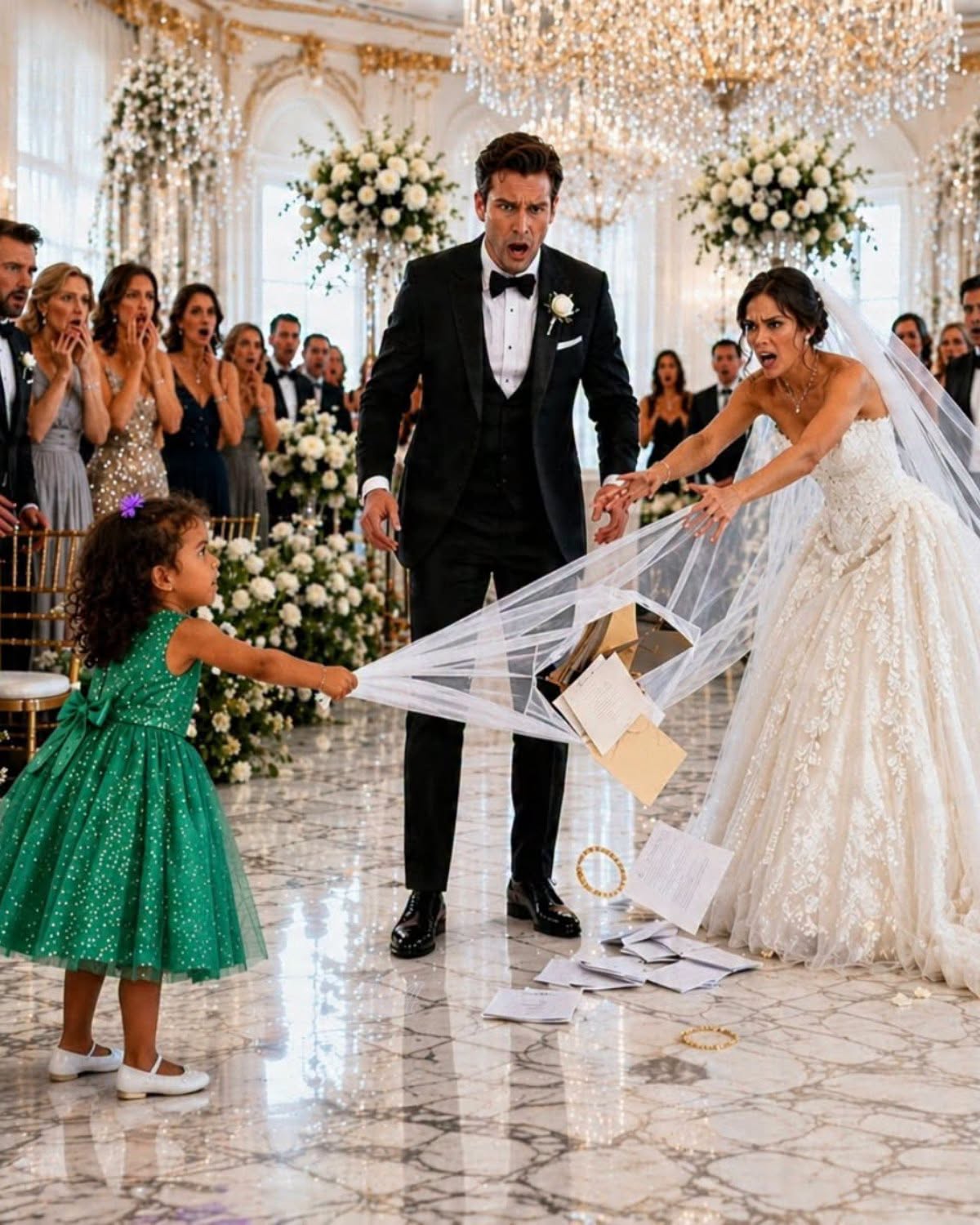 The Maid’s Daughter Pulled the Bride’s Veil—But What Was Sewn Inside Could Destroy the Entire Wedding