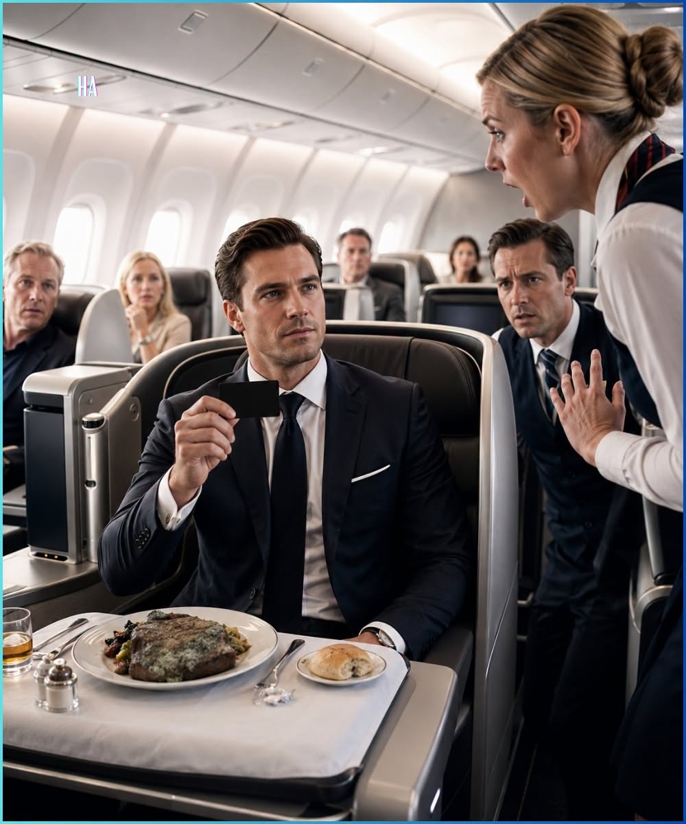 They Served Him Rotten Food in First Class—Then His Black Business Card Stopped the Entire Plane