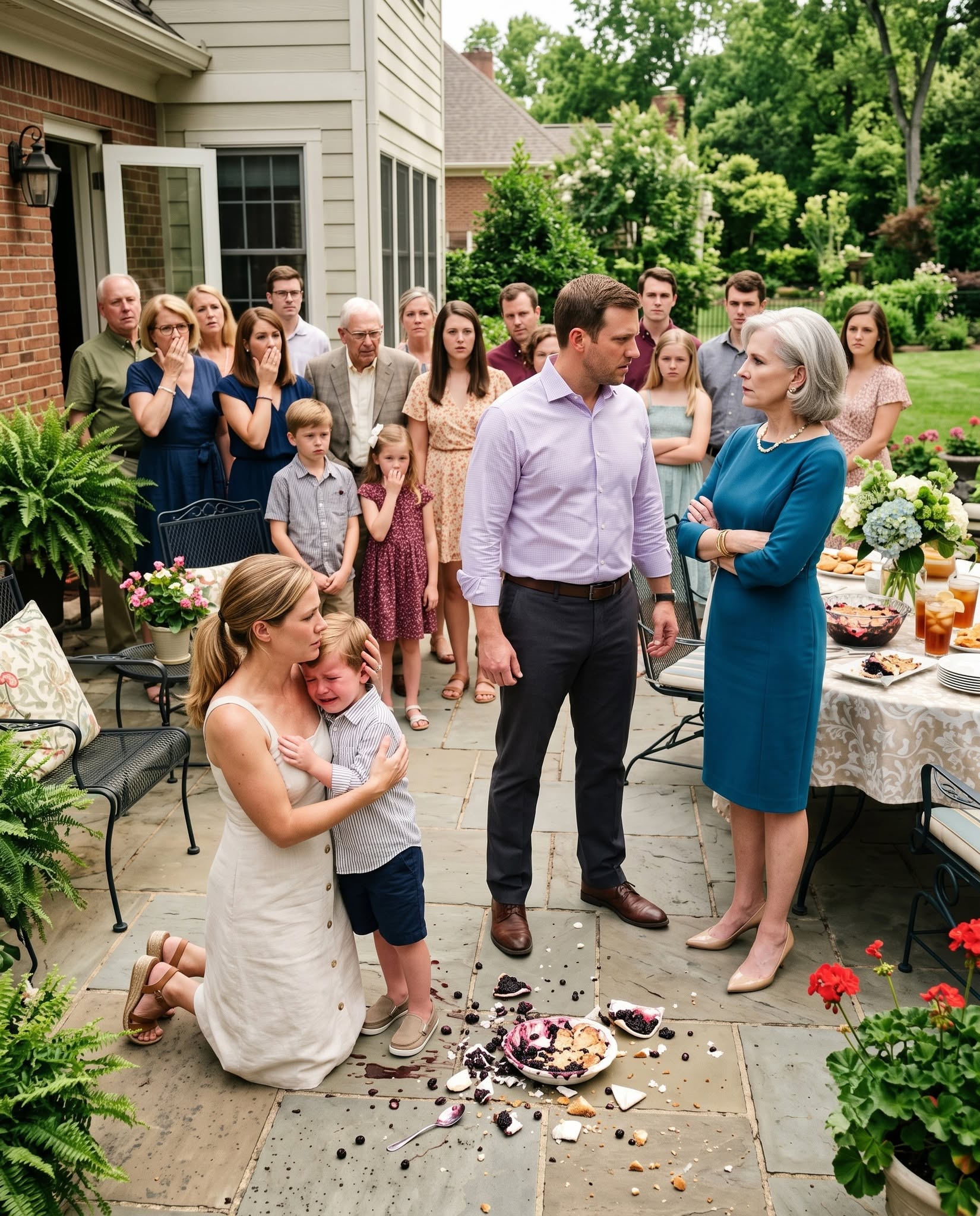 My 4-year-old son brought a piece of homemade cake to my mother-in-law in front of 20 relatives, and she kicked it across the patio, saying, “Don’t call me Grandma.” I simply hugged my little boy and looked at my husband, never imagining that later that same afternoon we'd end up at the hospital, where we would uncover something even worse.