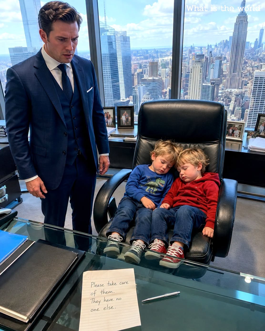 A CEO Found Twins Sleeping in His Office Chair—Then the Note Beside Them Destroyed His Perfect Life