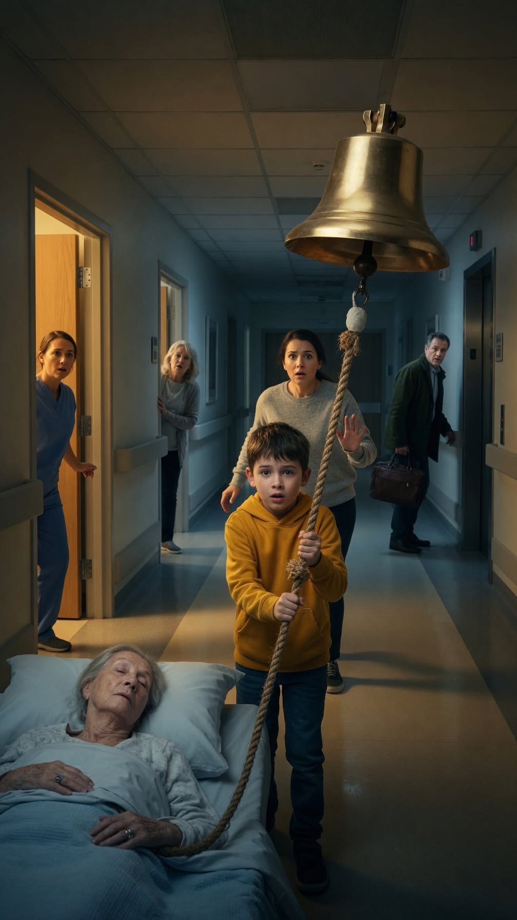 The hospice bell rang at 4:12 on a Thursday afternoon.