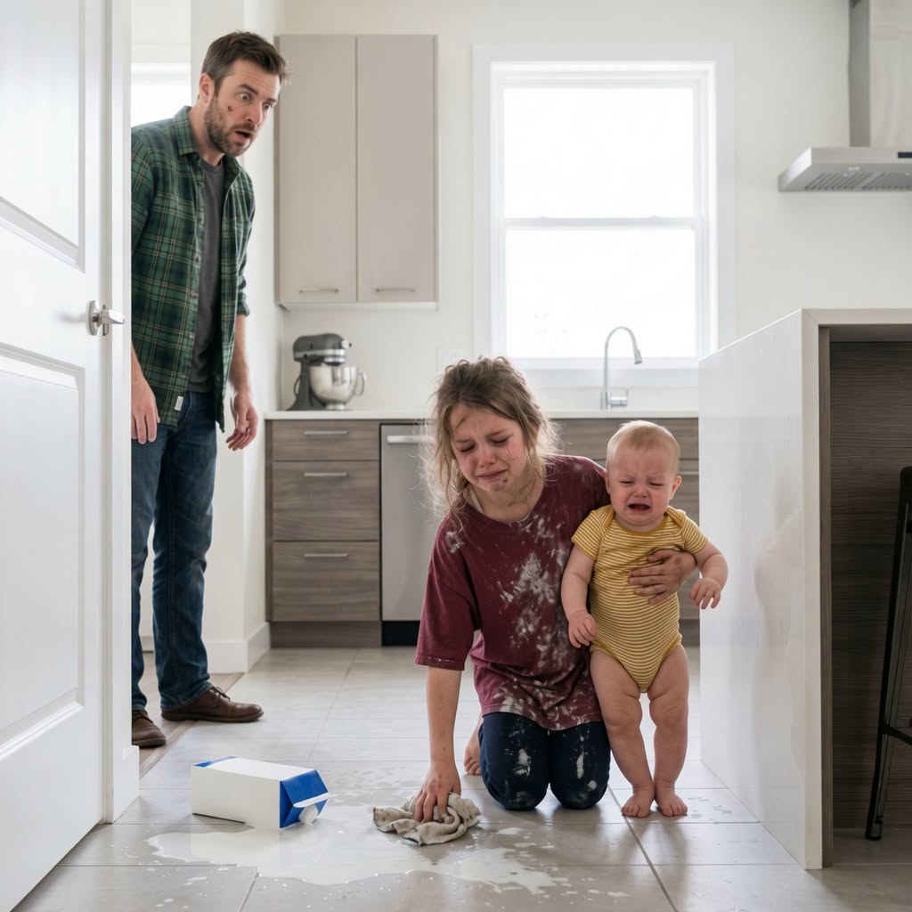 His 7-year-old daughter called him crying: “Daddy, I can’t hold the baby anymore.” When he returned, he found the house empty, opened the hidden cameras, and discovered that his wife was planning to destroy him before dawn.