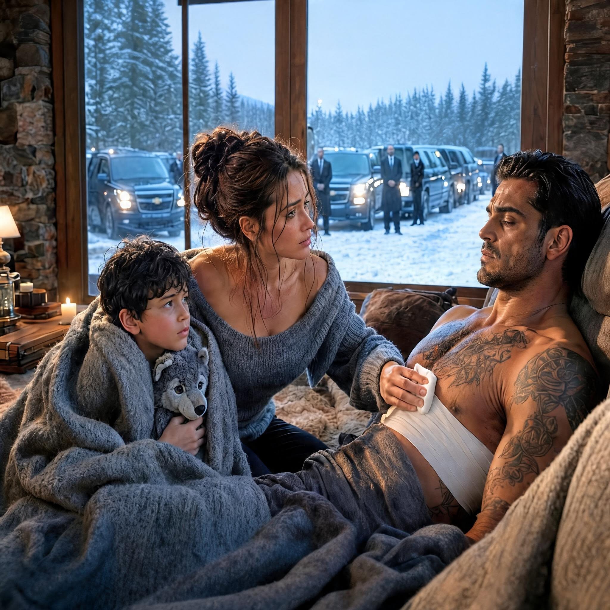 She Took In a Bleeding Mafia Boss and His Freezing Son During a Deadly Blizzard—By Dawn, 420 Black SUVs Surrounded Her Cabin, and the War Outside Her Door Became the Family She Never Expected