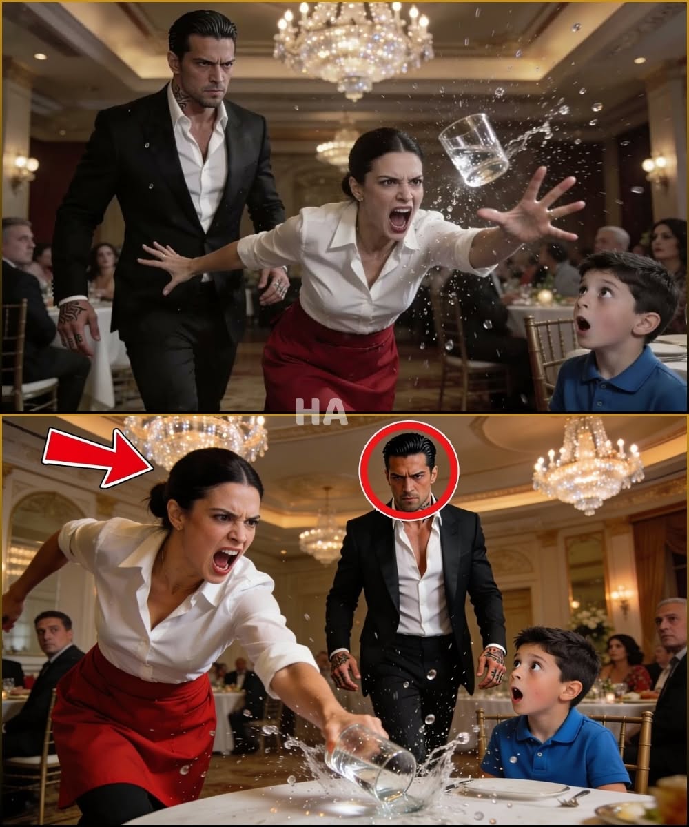 WHEN THE WAITRESS SLAPPED THE GLASS OUT OF THE MAFIA HEIR’S HAND, EVERYONE THOUGHT SHE HAD JUST SIGNED HER OWN DEATH WARRANT, UNTIL THE BOSS LEARNED HIS FIANCÉE HAD TRIED TO MURDER HIS SON