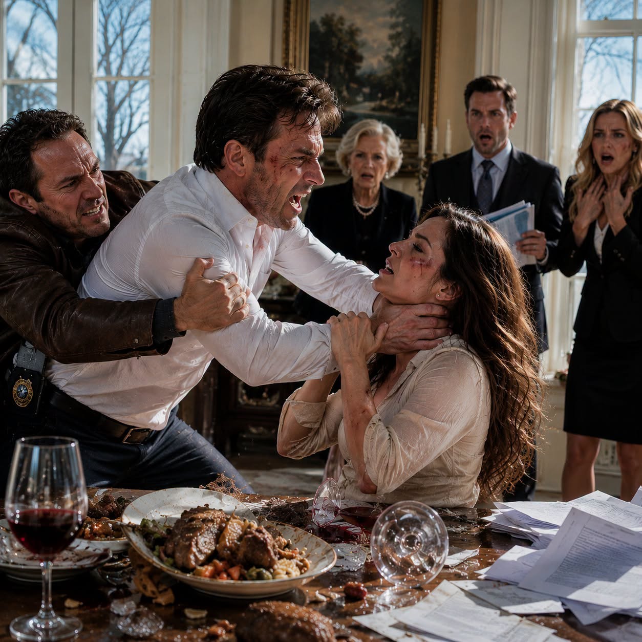 "You’re nothing without my money!" my raging husband screamed, choking me over the dining table while the detective tackled him. He thought his physical abuse would force me to sign the forged house deeds, completely unaware that the SWAT team was already surrounding the warehouse to save my kidnapped baby.