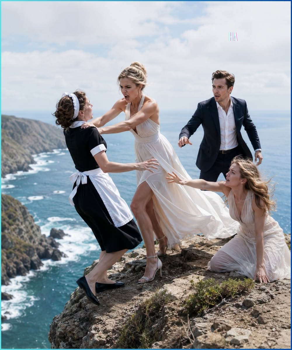 The Billionaire Saw His Fiancée Push the Maid Toward the Cliff, but the Woman Who Saved Her Exposed the Truth He Had Refused to See