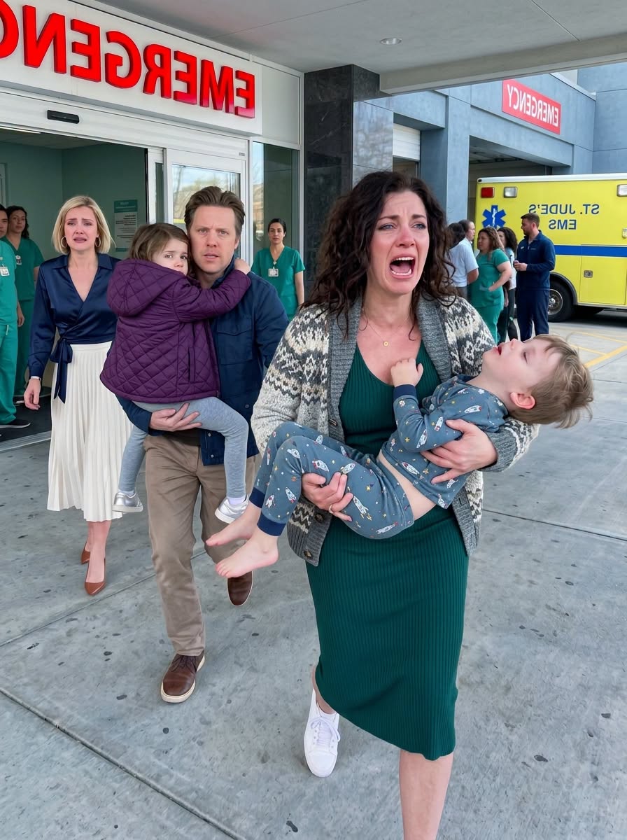 My husband carried his mistress’s daughter into the ER ahead of our own son, even while our little boy shook with fever and convulsed in my arms. He made certain the other child was treated first. The following day, he returned, pleading with our son to forgive him, but the doctor blocked his path and said, “You came too late.”