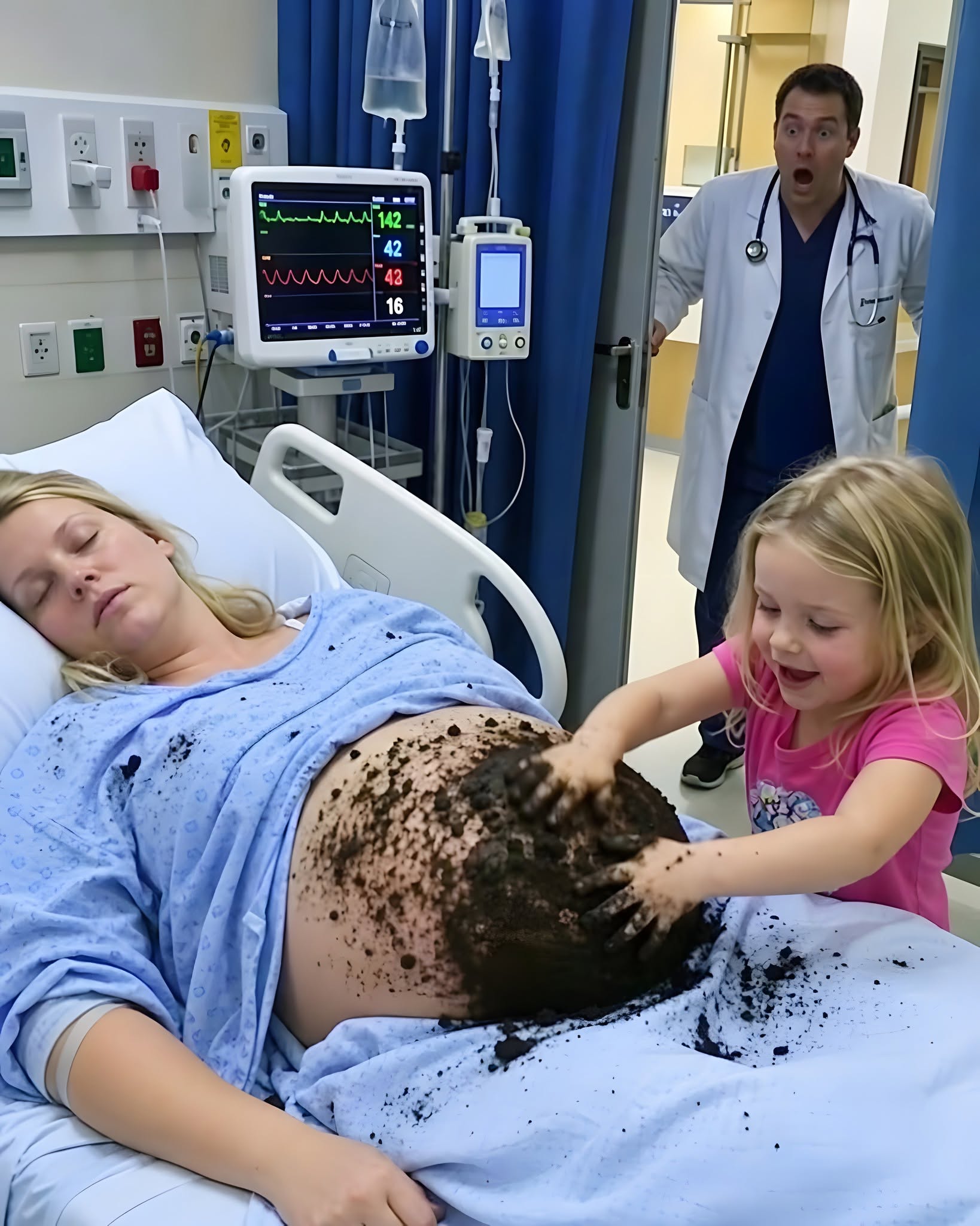 She had been carrying a child while trapped in a coma for 8 long months… until one day, a little girl placed a handful of soil on her belly—and everything began to shift.
