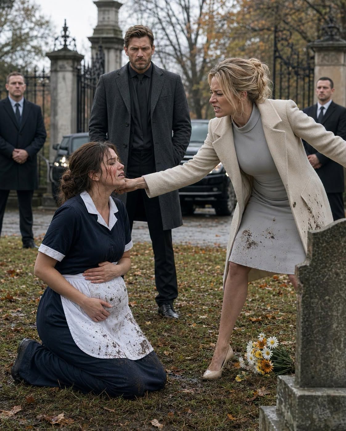 The day I dropped to my knees beside my mother’s grave with blood on my tongue and my unborn baby under my palm, the senator’s daughter struck me so hard the sky burst white. She believed I was pregnant with her husband’s child. She did not know the baby’s father was the one man in Boston who could make important people vanish with one phone call.