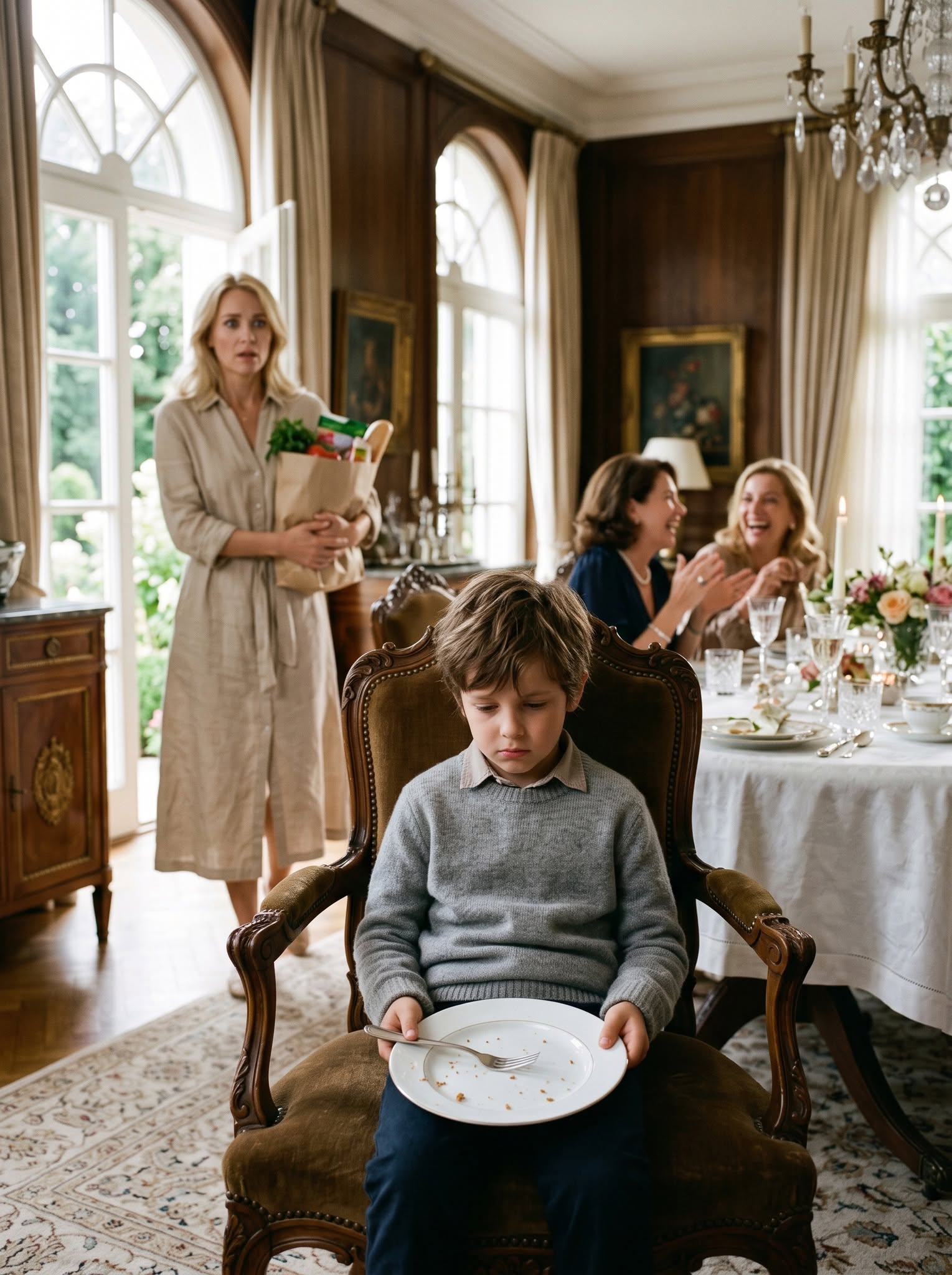 At our country house, my mother-in-law and sister-in-law were devouring fried chicken while my seven-year-old son sat alone in the corner eating a cold potato. “Children who aren't really family need to learn their place,” they said. I didn't yell. I took out my phone, gave them two hours to leave, and then uncovered a recording that revealed their real plan.