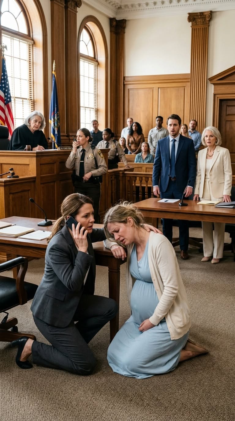 At My Divorce Trial, My Husband Mocked My Pa!n, My Mother-In-Law Laughed, And The Judge Thought I Was Stalling… Seconds Later, My Water Broke In Front Of The Entire Court And Everything Changed