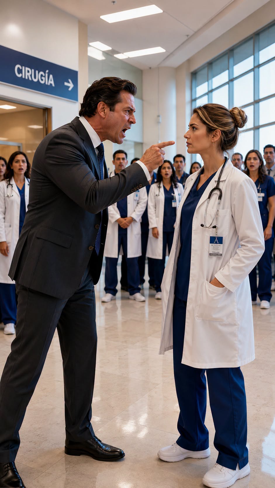 **Her husband ripped off her ID badge in front of everyone… unaware that he had just fired the hospital's true owner**