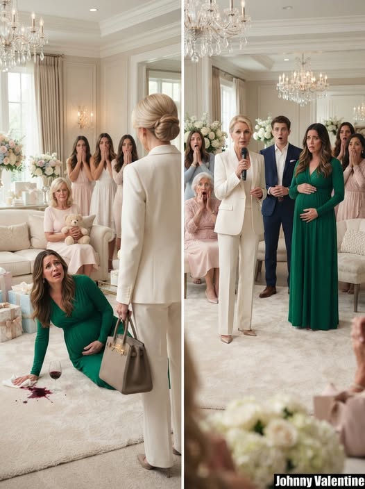 "During my daughter's baby shower, I walked in to find her on her hands and knees scrubbing spilled wine off the rug. Her mother-in-law was sitting on the sofa, opening her gifts and mocking her weight. I pulled my daughter up, grabbed the microphone from the DJ, and uttered five words that silenced the entire ballroom: """"The trust fund is gone.""""
