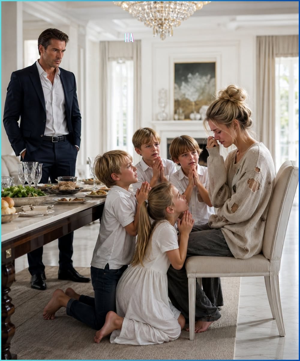 A broke stranger walked into the dinner no nanny survived and made his four little monsters beg her to stay