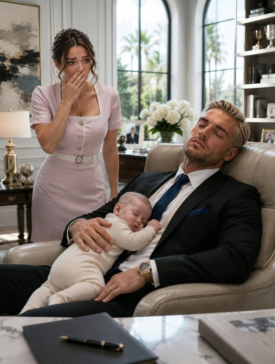 I Had Only $18 and No One to Watch My 8-Month-Old Daughter, So I Brought Her to Work—Hours Later, My Ex, His Mother, and My Manager Tried to Take Her Away... But They Never Expected the Restaurant Owner to Wake Up With My Little Girl Sleeping Peacefully in His Arms
