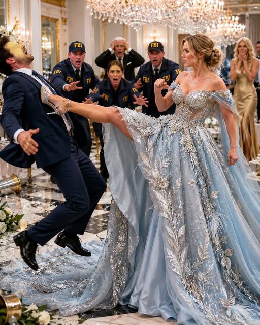 My husband proudly brought his twenty-two-year-old mistress to my baby shower, called her the mother of the "real heir," and struck me hard enough to send my eight-month-pregnant body crashing through the gift table while his wealthy parents applauded. As I lay bleeding on the floor, they celebrated my humiliation without realizing the FBI raid I'd spent fourteen months building was less than a minute away from destroying everything they owned.